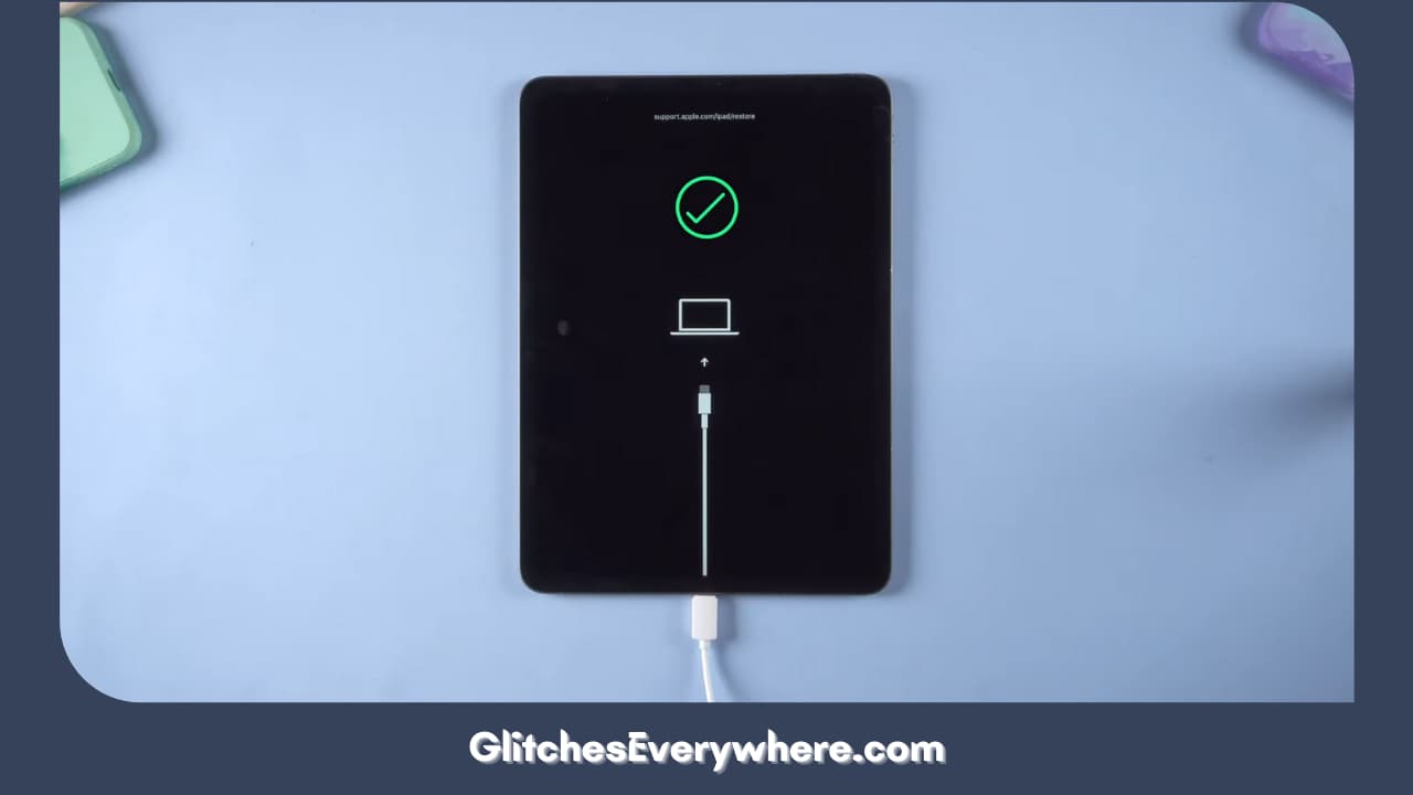 Launch iTunes and then plug your iPad into your computer through the lightning USB.