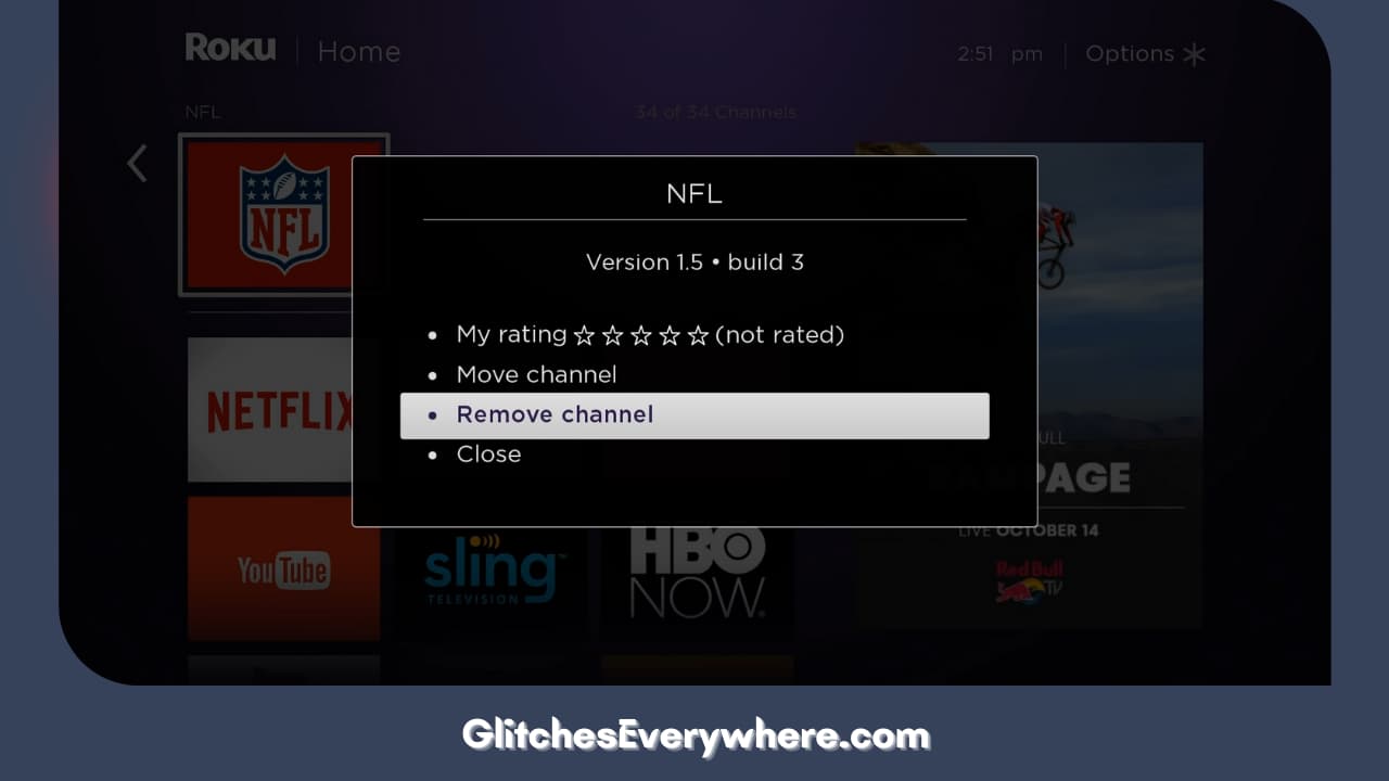 Choose The Remove Channel Option From Here.