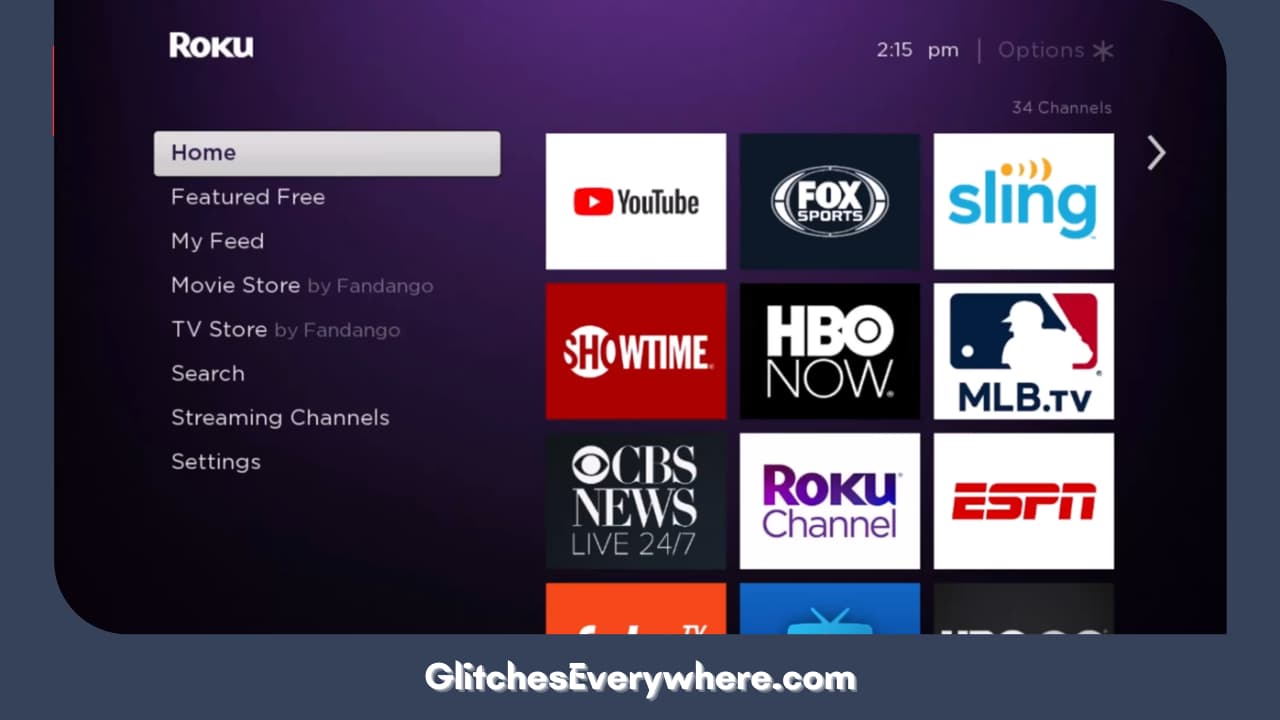 Press The Home Button On Your Roku Remote