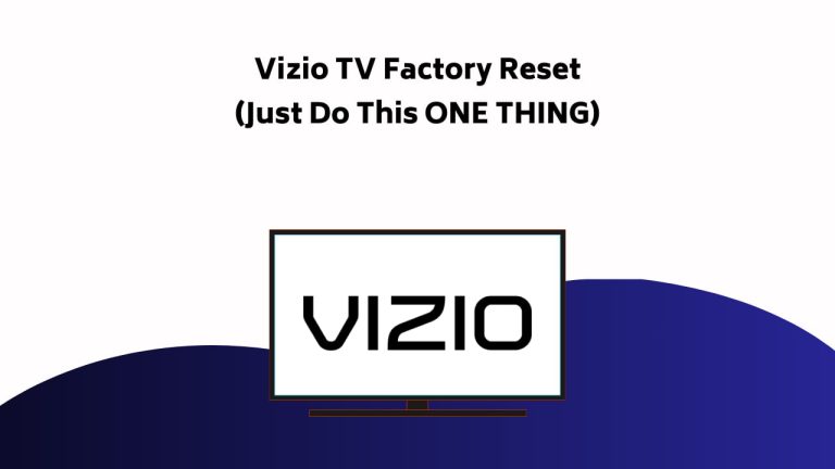 Vizio Tv Factory Reset