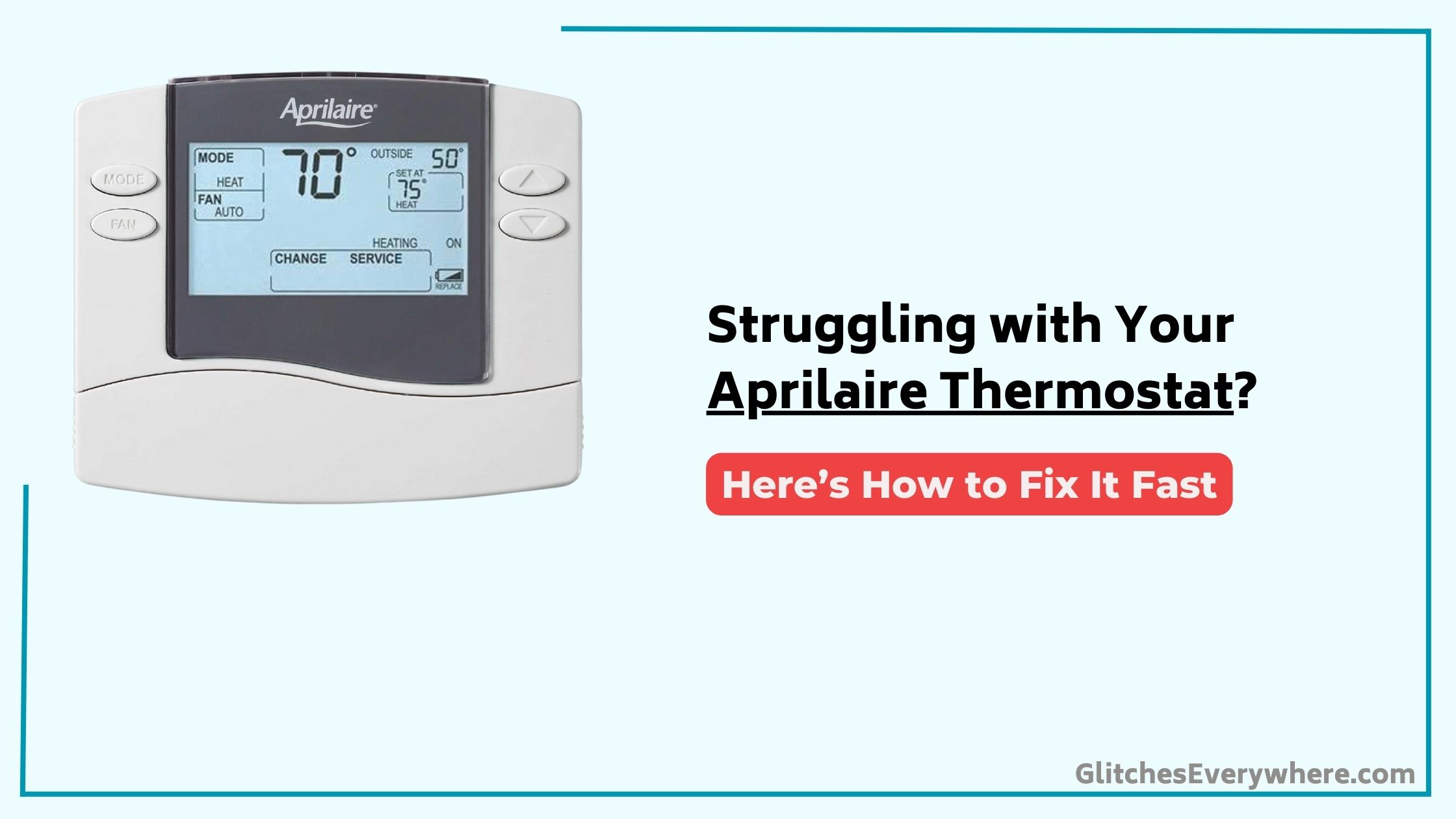 Aprilaire Thermostat Troubleshooting