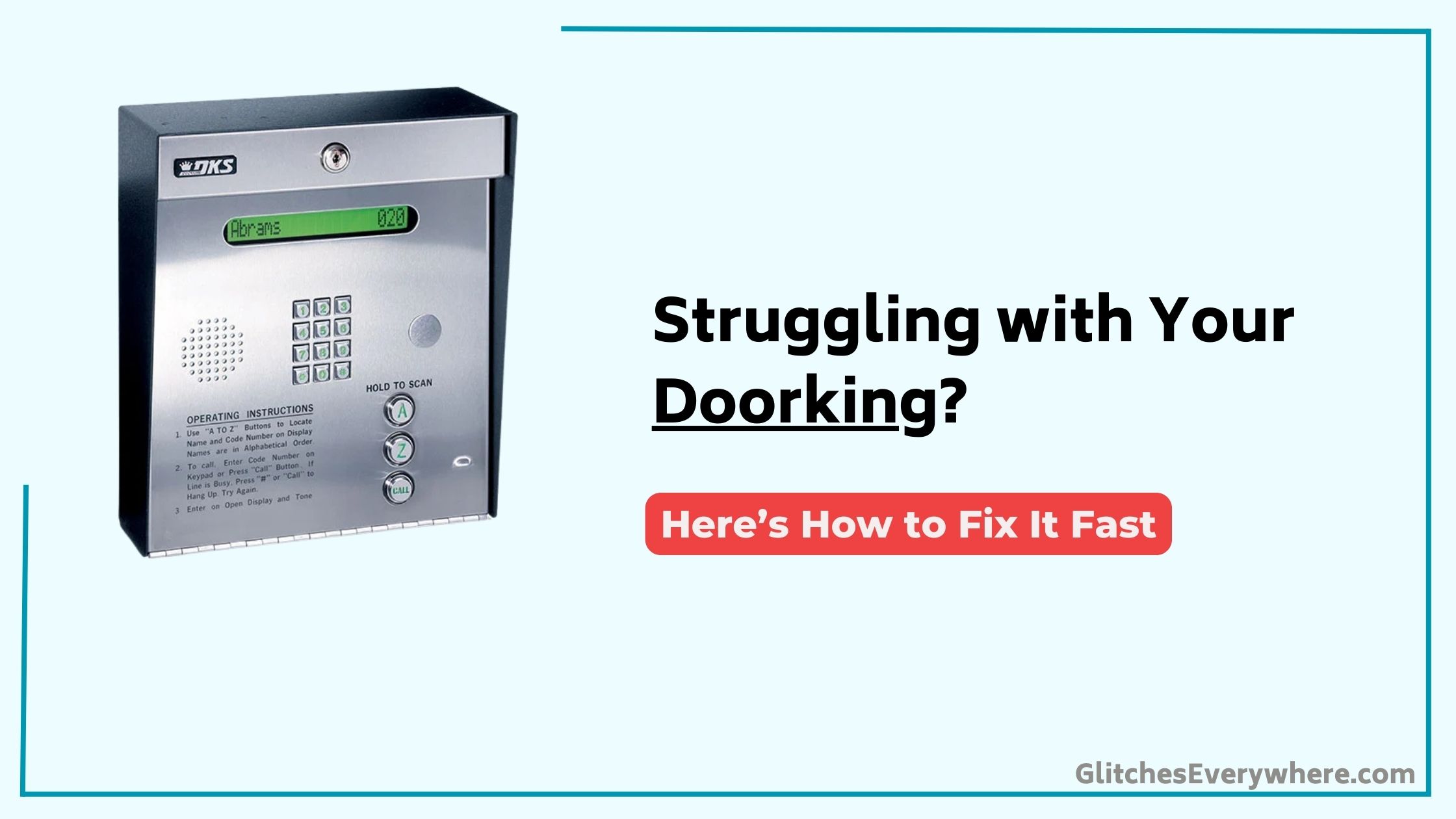 Doorking Troubleshooting